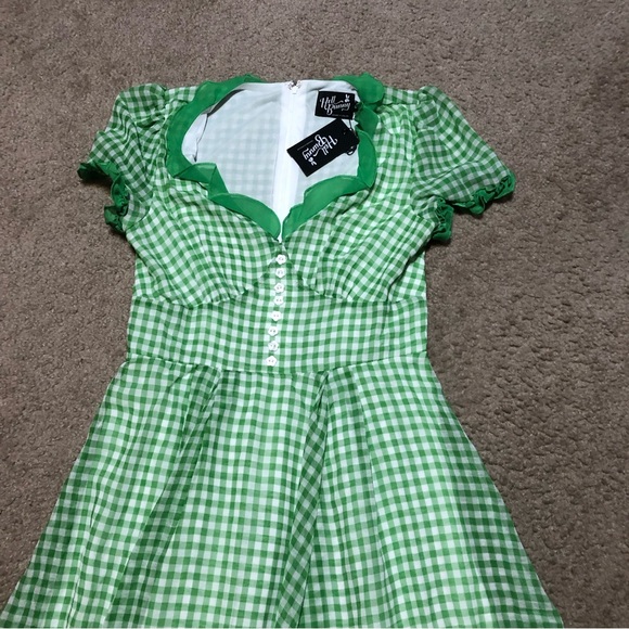 Hell Bunny Anne Marie Dress green Gingham - Picture 7 of 9